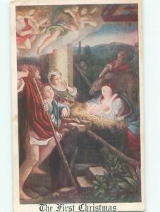 Pre-Linen Christmas nativity MARY HOLDING BABY JESUS AB5216