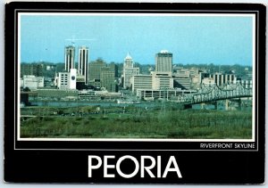 Postcard - Riverfront Skyline - Peoria, Illinois