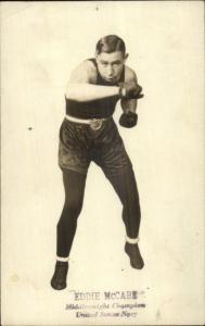 Eddie McCabe US Navy Middleweight Boxing Champ Boxer Real Photo Postcard myn