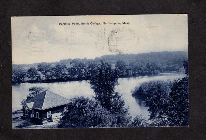 MA Paradise Pond Smith College Northhampton Massachusetts Postcard 1910