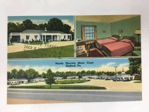 Stafford VA Martin Sherwin Motor Court Roadside Multi View Postcard Highway 1