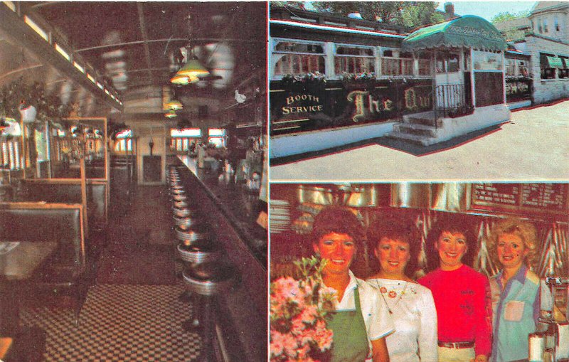 Lowell MA Four Sisters Owl Diner Multi-View Postcard