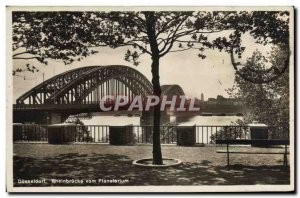 Postcard Old Dsseldorf Rheinbrucke vom Planetarium