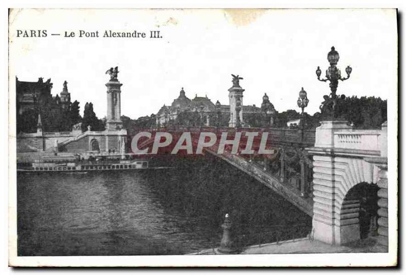 Postcard Old Paris Pont Alexandre III