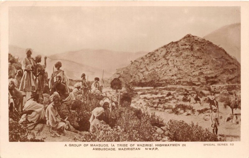 Lot142 real photo pakistan a group of mahsuds waziris waziristan nwfp ambuscade