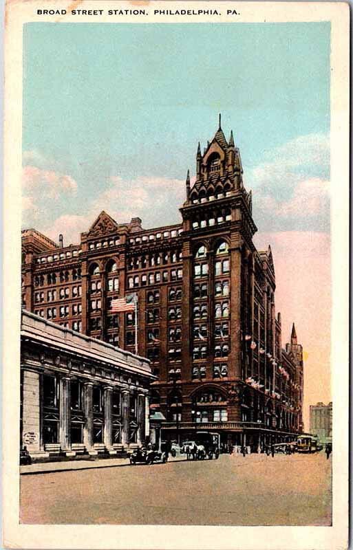 Postcard TRAIN STATION SCENE Philadelphia Pennsylvania PA AL4749