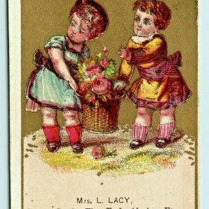 c1880s Syracuse, Salina St., New York Mrs. L. Lacy Fancy Goods Trade Card NY C16