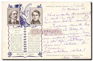 Old Postcard Diemer Thalberg Piano Masters