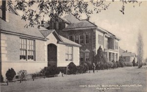 J69/ Lakeland County Georgia Postcard c1940 High School Building  27