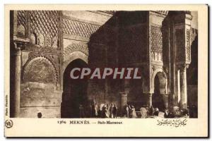 Old Postcard Meknes Bab Mansour