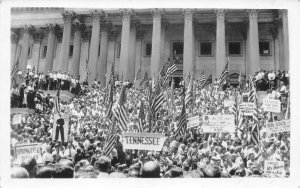 Washington DC Bonus Army Protest Real Photo Vintage Postcard AA110321