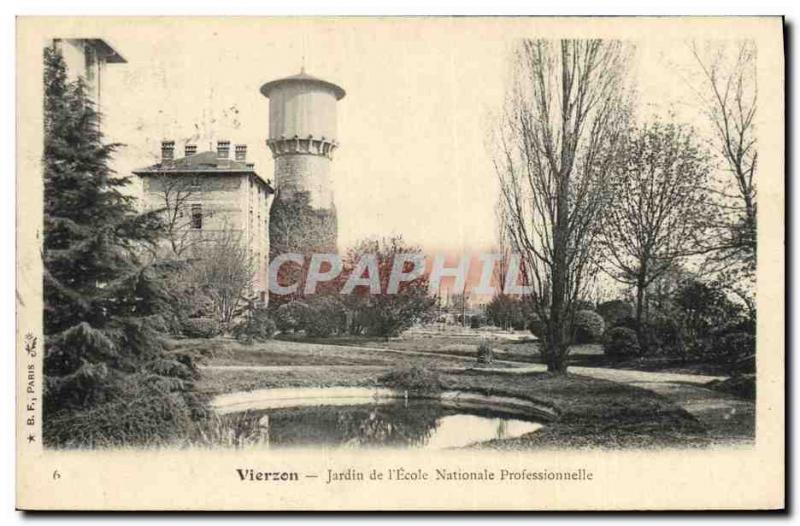 Old Postcard Chateau d & # 39eau Vierzon Garden of the National Professional ...