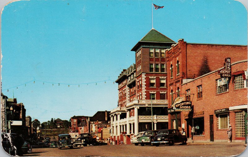 Kenora Ontario Main Street Postcard G19 *as is