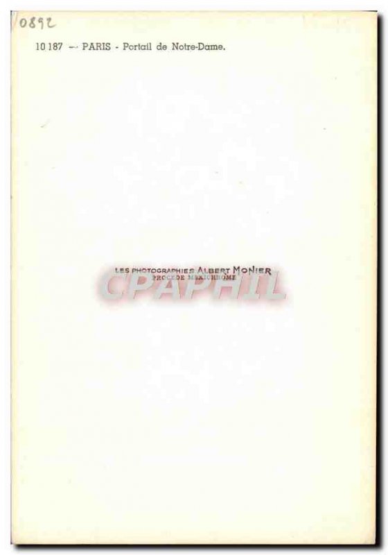 Modern Postcard Notre Dame Paris Portal