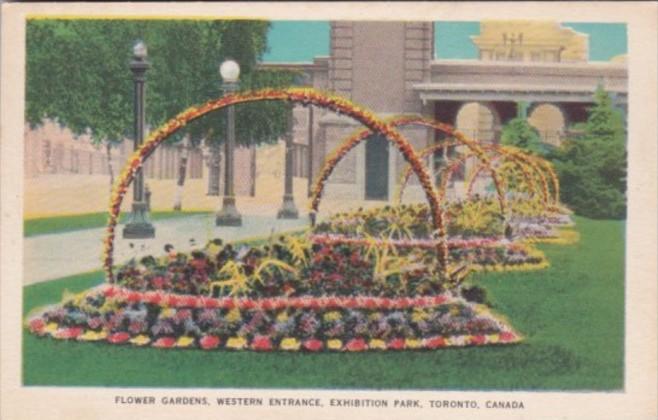 Canada Toronto Flower Gardens Western Entrance Exhibition Park