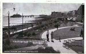 Sussex Postcard - Royal Parade and Pier - Eastbourne      MB303