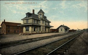 Bound Brook New Jersey NJ Lehigh Valley Railroad Train Station Depot c1910 PC