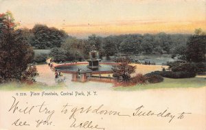 Place Fountain, Central Park, Manhattan, New York City, Postcard, Used in 1907