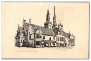 c1905 City Hall Greetings from Lemgo North Rhine-Westphalia Germany Postcard