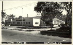 Clintonville WI Hansen Glove Co Real Photo Postcard rpx