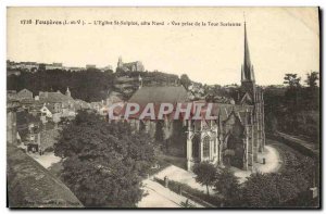 Old Postcard Fougeres L Eglise St Sulpice Cote Nord View from the Tower Surienne