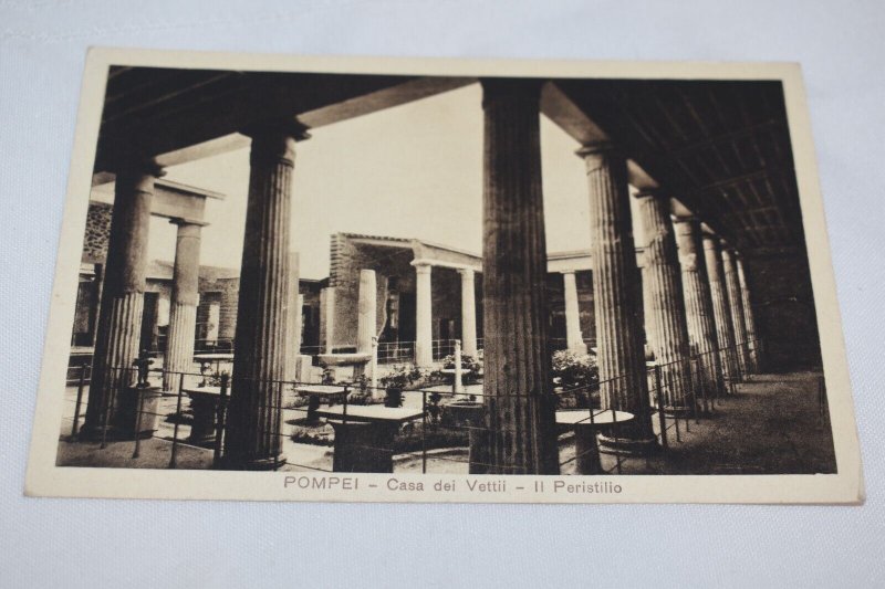 Pompei Casa Dei Vettii Il Peristillio Postcard 1939 4051/19 Richter & C. Napoli