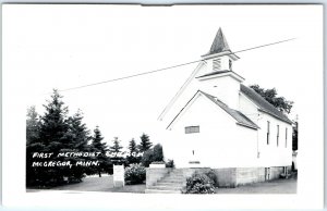 c1950s McGregor, Minn RPPC First Methodist Church Real Photo PC MN Vtg A112
