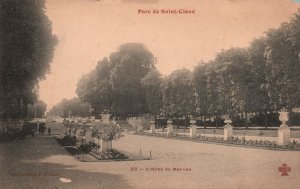 Vintage Postcard Parc de Saint-Cloud L'Alee De Marnes State Park  Paris France