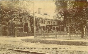 Postcard C-1910 New York Mills Campbell Residence Utica Paper Company 23-1839