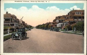 Avon by the Sea New Jersey NJ Woodland Ave c1920 Postcard