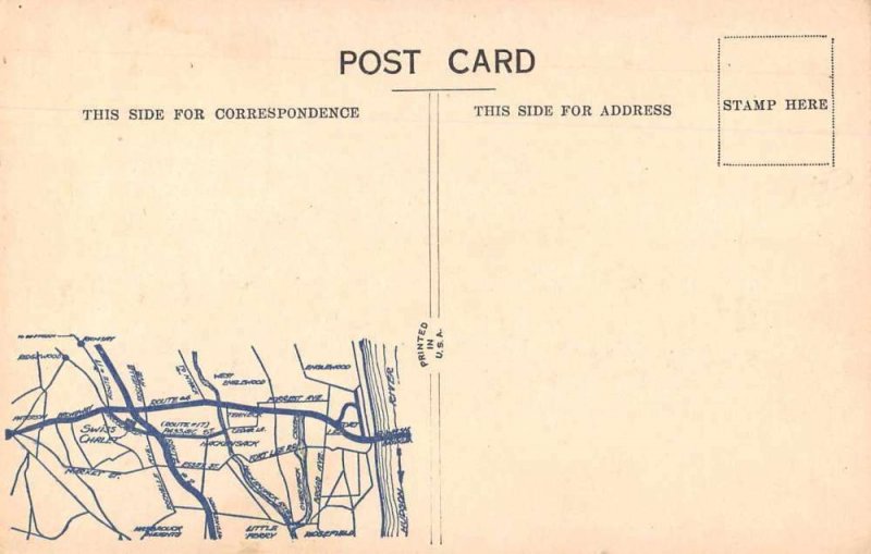 Rochelle Park New Jersey view of Swiss Chalet restaurant antique pc ZD549877