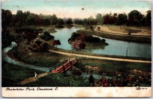1909 Cleveland OH-Ohio, Rockefeller Park Bird's Eye View, Vintage Postcard