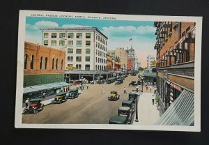 Mint Vintage Phoenix Arizona Central Avenue Looking North Circa 1925 Postcard