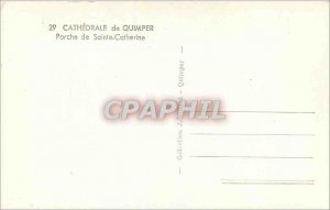 Old Postcard Cathedral Quimper Cathedrale Sainte Porch