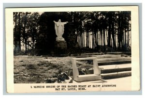 Vintage 1950's RPPC Postcard Shrine Sacred Heart St. Augustine Mississippi