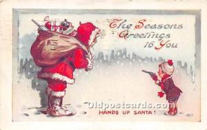 Santa Claus Christmas 1922 light postal marking on front