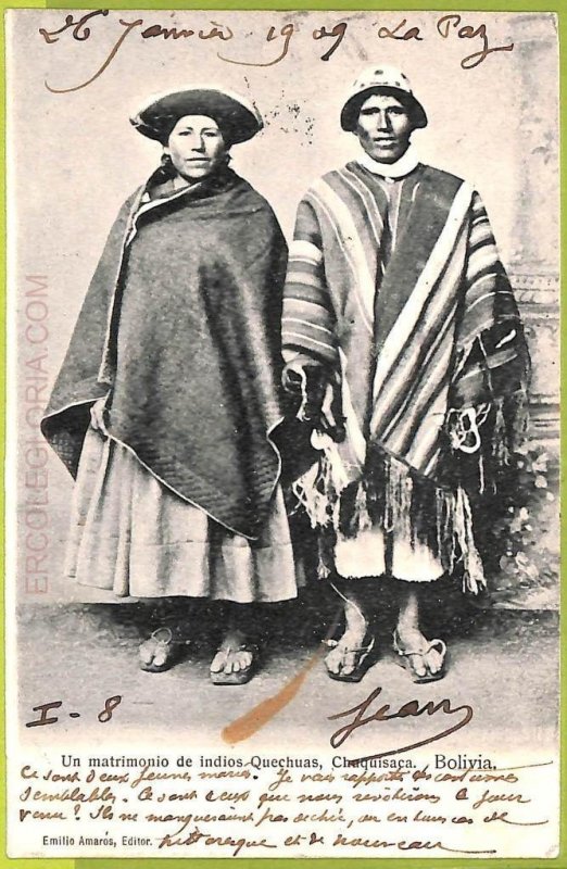 af1461 - BOLIVIA - Vintage Postcard - Chaquisaca - Indos