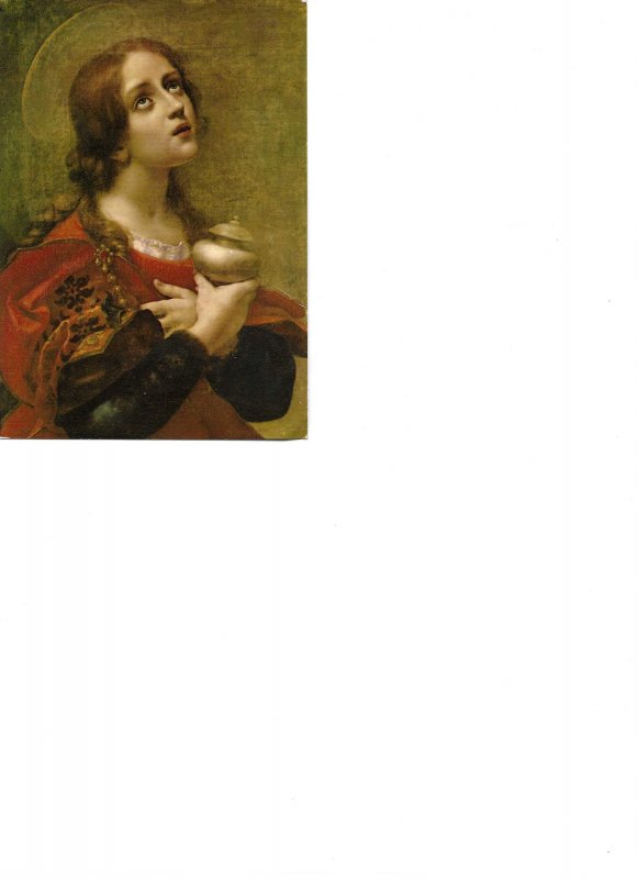 The Maddalena, by Carlo Dolci Fine painting, modern Italian postcard