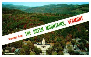 Postcard AERIAL VIEW SCENE Montpelier Vermont VT AS1666