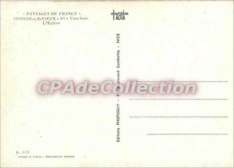 Postcard Modern Paysaged of France Oppede Vaucluse old church