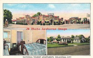 OK, Oklahoma City, Oklahoma, National Tourist Apartments, Sinclair Gas Station