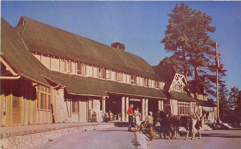 Bryce Canyon Lodge National Park Utah Roberts Horse Postcard 13156