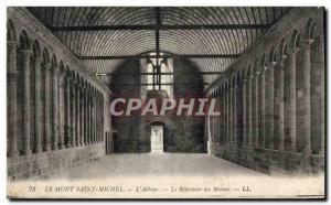 Old Postcard Mont Saint Michel L & # 39abbaye The refectory monks