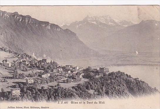 Switzerland Glion et la Dent du Midi 1907