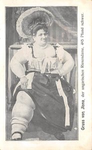 Greetings from Jlona, â€‹â€‹the Hungarian giant lady, weighing 485 ...