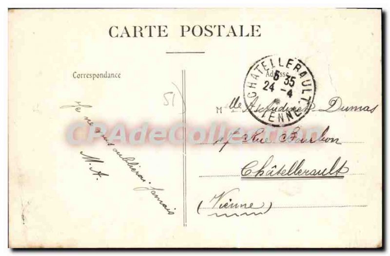 Old Postcard Chalons Sur Marne Place De I'Hotel Town