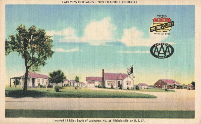 Postcard Lake View Cottages Nicholasville Kentucky