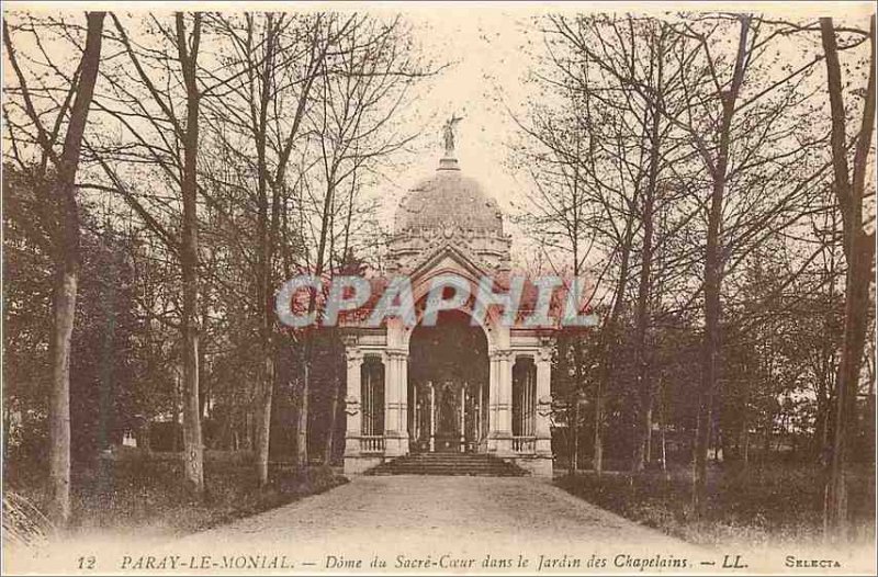 Old Postcard 12 Paray le monial dome of the sacred heart in the garden of the...