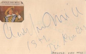 Arnold Van Mill Silvano Zanolli Opera Old Hand Signed Autograph Photo Card