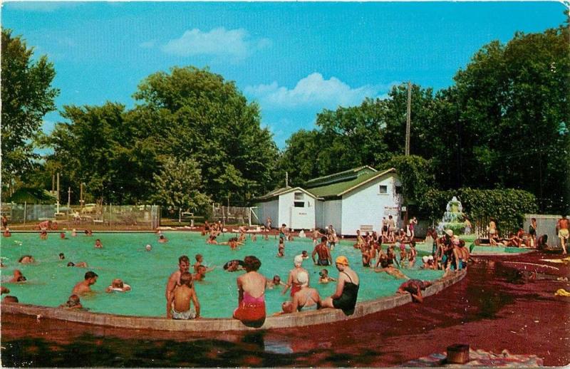 Mo Excelsior Springs Missouri Lake Maurer Mineral Water Swimming Pool Hippostcard